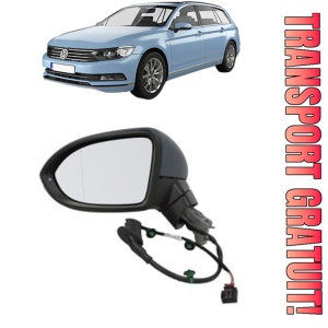 Oglinda Stanga Volkswagen PASSAT B8 Variant (3G5, CB5) din 2014 - 2024, Auto, Reglaj electric, Completa