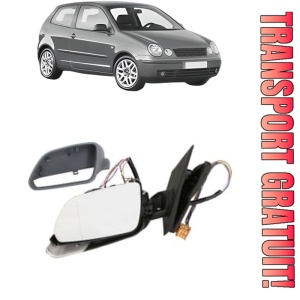 Oglinda Stanga Volkswagen POLO IV (9N_, 9A_) din 2001 - 2009, Auto, Reglaj electric, Completa