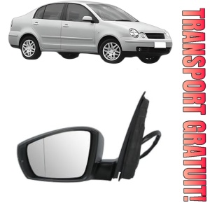 Oglinda Stanga Volkswagen POLO IV Saloon (9A4, 9A2, 9N2, 9A6) din 2002 - 2012, Auto, Reglaj electric, Completa