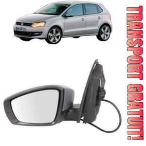 Oglinda Stanga Volkswagen POLO V Hatchback Van (6R1, 6C1) din 2009 - 2014, Auto, Reglaj mecanic, Completa