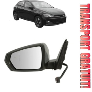Oglinda Stanga Volkswagen POLO VI (AW1, BZ1, AE1) din 2017 - 2021, Auto, Reglaj electric, Completa