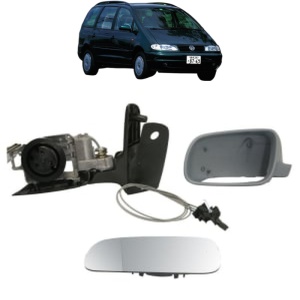 Oglinda Stanga Volkswagen SHARAN Box Body/MPV (7M_) din 1996 - 2010, Auto, Reglaj mecanic, Completa - Img 2