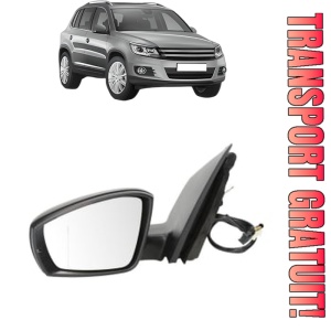 Oglinda Stanga Volkswagen TIGUAN (5N_) din 2007 - 2018, Auto, Reglaj mecanic, Completa