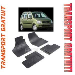 Opel Agila A, Hatchback, fabricat din 2000 - 12.2007, set covorase auto dedicate, din cauciuc 100% Premium