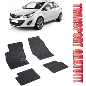 Opel Corsa D, Hatchback, fabricat din 2006 - 11.2014, set covorase auto dedicate, din cauciuc 100% Premium