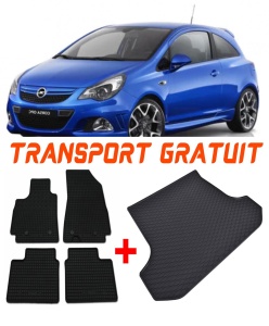 Opel Corsa Set Covorase + tavita portbagaj auto Opel Corsa E fabricatie 12.2014 - 05.2019, caroserie hatchback accesorii pentru autoturismul tau - masina v2400