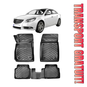Opel Insignia Sedan I 2008-2017 Set 4 covorase auto din cauciuc tip tavita premium line 3D