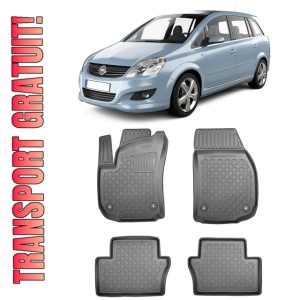 Opel Zafira B, Van, Din 05.2005 - 2014 , Set Covorase Auto Tip Tavita Premium 3D, din cauciuc