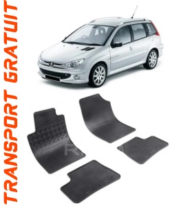 Peugeot 206, Combi, fabricat din 2002 - 2007, set covorase auto dedicate, din cauciuc 100% Premium accesorii pentru autoturismul tau - masina v154573