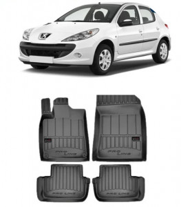 Peugeot 206, Hatchback, Din 1998 - 2010 , Set Covorase Auto Tip Tavita Premium 3D, din cauciuc accesorii pentru autoturismul tau - masina v173623