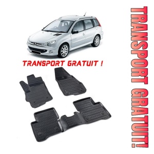 Peugeot 206 Set 4 covorase auto din cauciuc tip tavita premium line 3D - Transport Gratuit!