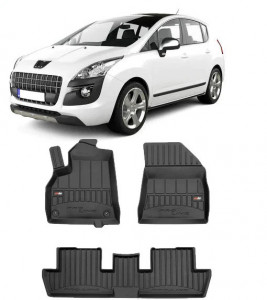 Peugeot 3008 I Din 05.2009 - 10.2016, Hatchback , Set Covorase Auto Tip Tavita Premium 3D, din cauciuc accesorii pentru autoturismul tau - masina v162573