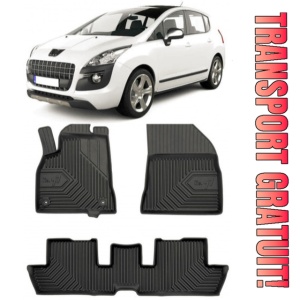 Peugeot 3008 I Din 05.2009 - 10.2016, Hatchback , Set Covorase Auto Tip Tavita Premium 3D, din cauciuc