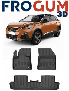 Peugeot 3008 II Din 11.2016 - Prezent, Suv , Set Covorase Auto Tip Tavita Premium 3D, din cauciuc accesorii pentru autoturismul tau - masina v163094