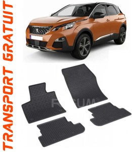 Peugeot 3008 II PhEV, Suv, fabricat din 09.2019 - Prezent, set covorase auto dedicate, din cauciuc 100% Premium accesorii pentru autoturismul tau - masina v153657