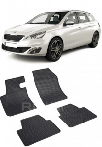 Peugeot 308 II, Combi, fabricat din 06.2014 - Prezent, set covorase auto dedicate, din cauciuc 100% Premium accesorii pentru autoturismul tau - masina v157058