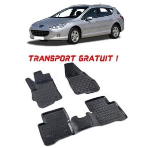 Peugeot 407 2003-2010 Set 4 covorase auto din cauciuc tip tavita premium line 3D - Transport Gratuit! accesorii pentru autoturismul tau - masina v48511