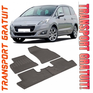 Peugeot 5008 I, Suv, fabricat din 05.2009 - 06.2017, set covorase auto dedicate, din cauciuc 100% Premium