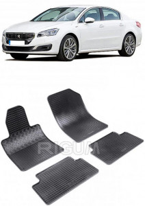 Peugeot 508 I, Sedan, fabricat din 01.2011 - 09.2018, set covorase auto dedicate, din cauciuc 100% Premium accesorii pentru autoturismul tau - masina v154416