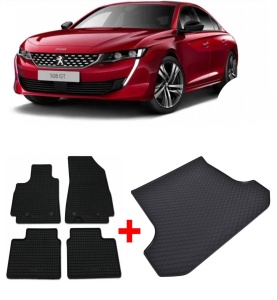 Peugeot 508 II Phev Sedan din 11.2018 - Prezent *1, Set Covorase + tavita portbagaj auto - Img 2