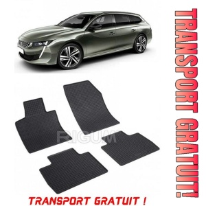 Peugeot 508 II PhEV, Sedan, fabricat din 11.2018 - Prezent, set covorase auto dedicate, din cauciuc 100% Premium - Transport Gratuit