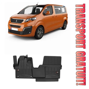 Peugeot E-Traveller Din 01.2016 - Prezent, Van , Set Covorase Auto Tip Tavita Premium 3D, din cauciuc