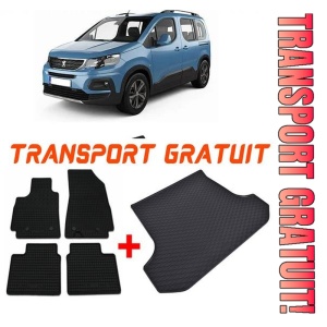 Peugeot Rifter din 06.2018 - Prezent Van Ampatament L2, Set Covorase + tavita portbagaj auto 5 Locuri *2