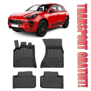 Porsche Macan, Suv, Din 03.2014 - Prezent , Set Covorase Auto Tip Tavita Premium 3D, din cauciuc