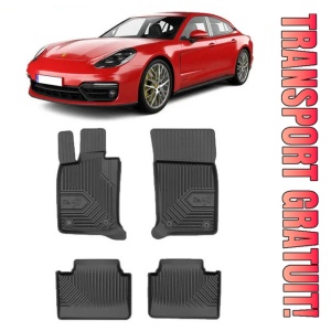 Porsche Panamera II Din 2017 - Prezent, Hatchback , Set Covorase Auto Tip Tavita Premium 3D, din cauciuc
