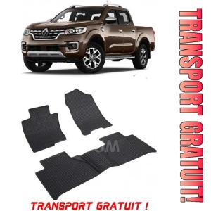 Renault Alaskan, Pick-Up, fabricat din 09.2017 - Prezent, Tunel Inclus, set covorase auto dedicate, din cauciuc 100% Premium - Transport Gratuit