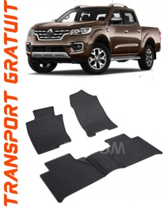 Renault Alaskan, Pick-Up, fabricat din 09.2017 - Prezent, Tunel Inclus, set covorase auto dedicate, din cauciuc 100% Premium accesorii pentru autoturismul tau - masina v153488