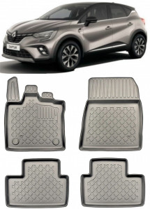 Renault Captur Set covorase auto tip tavita compatibile Renault Captur II Techno MHEV fabricatie 05.2022 - prezent, caroserie suv accesorii pentru autoturismul tau - masina v110967