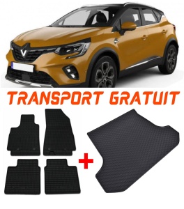 Renault Captur Set Covorase + tavita portbagaj auto Renault Captur I, caroserie suv, fabricatie 04.2013 - 12.2019 accesorii pentru autoturismul tau - masina v800