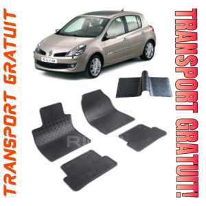 Renault Clio III, Hatchback, fabricat din 09.2005 - 09.2012, Set 5 Covorase Auto ( tunel median)