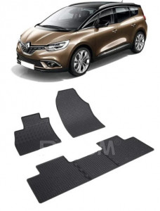 Renault Grand Scenic IV, Van, fabricat din 12.2016 - Prezent, set covorase auto dedicate, din cauciuc 100% Premium accesorii pentru autoturismul tau - masina v161217