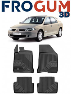 Renault Laguna II Din 01.2001 - 06.2007, Hatchback , Set Covorase Auto Tip Tavita Premium 3D, din cauciuc accesorii pentru autoturismul tau - masina v167213