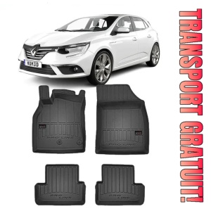Renault Megane III, Coupe, Din 11.2008 - 12.2015 , Set Covorase Auto Tip Tavita Premium 3D, din cauciuc