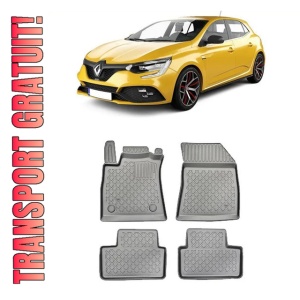 Renault Megane IV, Combi, Din 09.2016 - Prezent , Set Covorase Auto Tip Tavita Premium 3D, din cauciuc