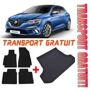 Renault Megane Set Covorase + tavita portbagaj auto Renault Megane IV fabricatie 01.2016 - prezent, caroserie hatchback