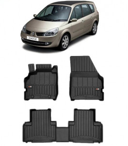 Renault Scenic II Din 06.2003 - 05.2009, Van , Set Covorase Auto Tip Tavita Premium 3D, din cauciuc accesorii pentru autoturismul tau - masina v161545