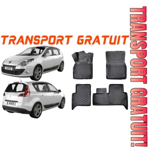 Renault Scenic III 2009-2016 Set 4 covorase auto din cauciuc tip tavita premium line 3D