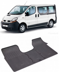 Renault Trafic II, Van, fabricat din 09.2001 - 08.2014, 3 Locuri, set covorase auto dedicate, din cauciuc 100% Premium accesorii pentru autoturismul tau - masina v157640