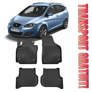 Seat Altea Din 2004 - 08.2015, Hatchback , Set Covorase Auto Tip Tavita Premium 3D, din cauciuc