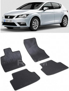 Seat Leon E-Hybrid, Hatchback, fabricat din 2020 - Prezent, set covorase auto dedicate, din cauciuc 100% Premium accesorii pentru autoturismul tau - masina v154948