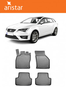 Seat Leon III 5F, Combi, Din 11.2012 - 02.2020 , Set Covorase Auto Tip Tavita Premium 3D, din cauciuc accesorii pentru autoturismul tau - masina v175039