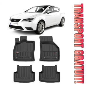 Seat Leon III 5F, Hatchback, Din 11.2012 - 02.2020 , Set Covorase Auto Tip Tavita Premium 3D, din cauciuc
