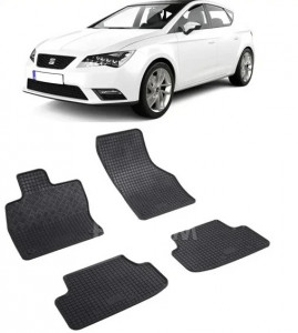 Seat Leon III 5F, Hatchback, fabricat din 11.2012 - 02.2020, set covorase auto dedicate, din cauciuc 100% Premium accesorii pentru autoturismul tau - masina v160516