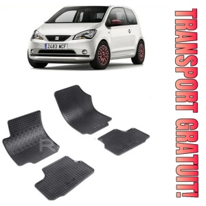 Seat MII, Hatchback, fabricat din 12.2011 - 2019, set covorase auto dedicate, din cauciuc 100% Premium