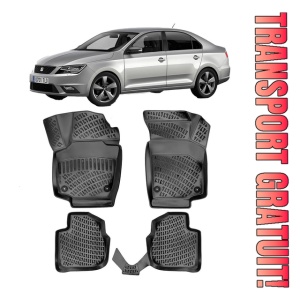 Seat Toledo IV 2012-2018 Set 4 covorase auto din cauciuc tip tavita premium line 3D