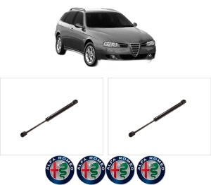 Set 2 amortizoare portbagaj haion ALFA ROMEO 156 Sportwagon (932_) din 1997-2006, 2 bucati, KROSNO, 4 stickere auto ALFA ROMEO v5299